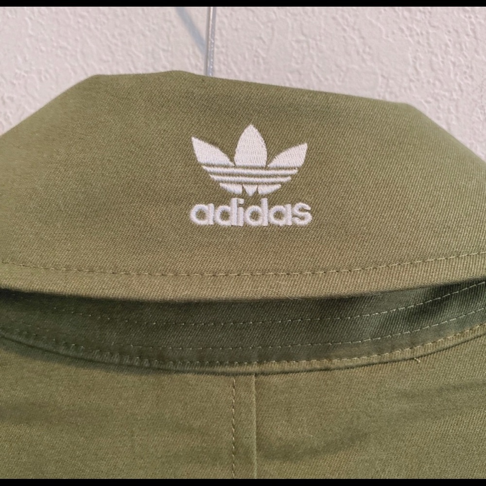 Adidas x Dry Clean Only Logo Print Trench Coat